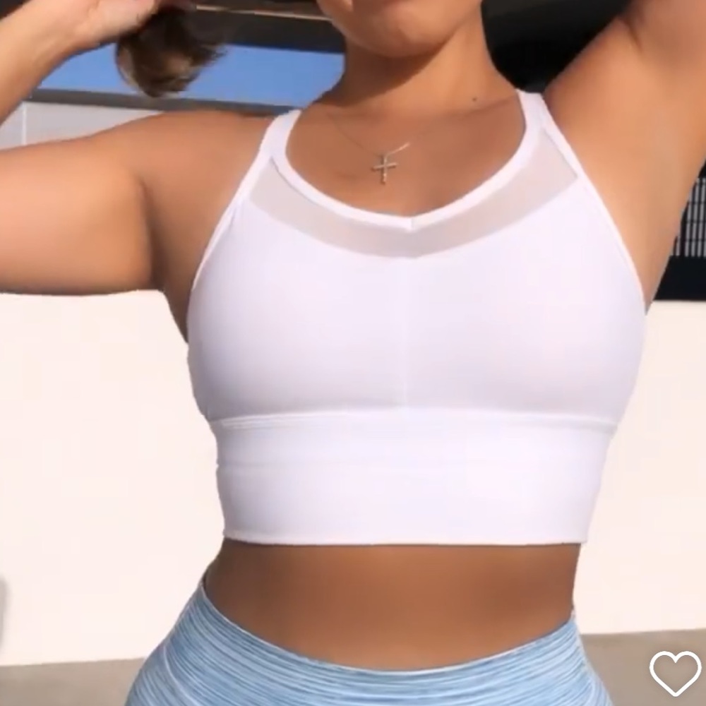 Cheri Fit white sports bra